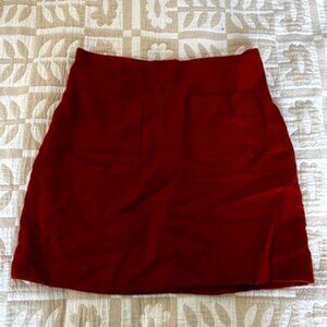 Madewell Rust Red Mini Skirt with Pockets